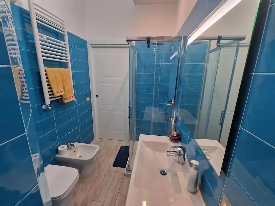 Pastel Blue House X 5 People In Corso Above Metro Montesanto Apartment Naples