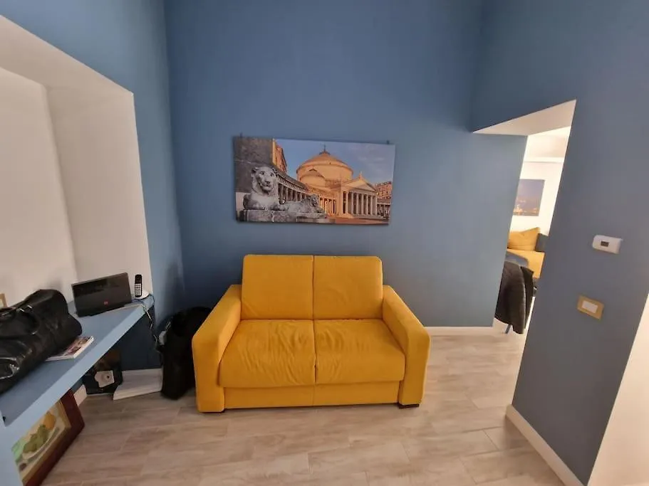 Pastel Blue House X 5 People In Corso Above Metro Montesanto Apartment Naples