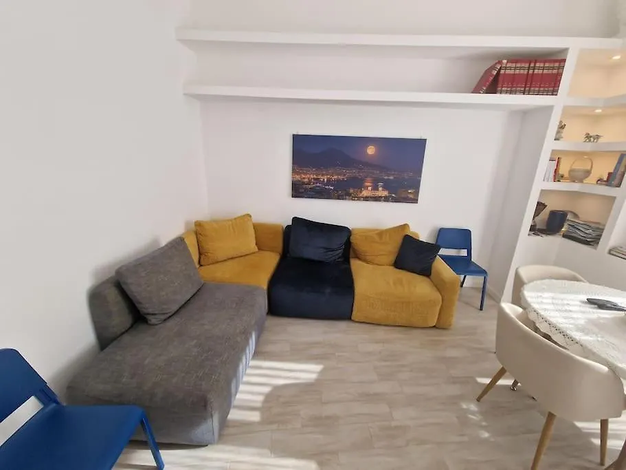 Pastel Blue House X 5 People In Corso Above Metro Montesanto Apartment Naples