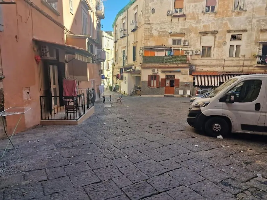 Pastel Blue House X 5 People In Corso Above Metro Montesanto Apartment Naples