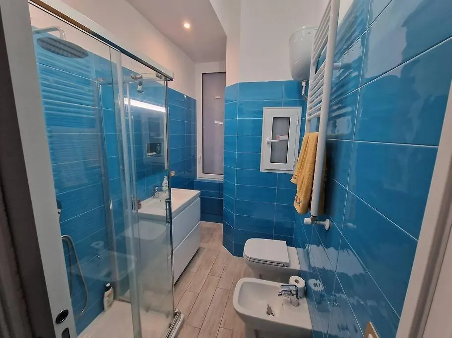 Pastel Blue House X 5 People In Corso Above Metro Montesanto Apartment Naples